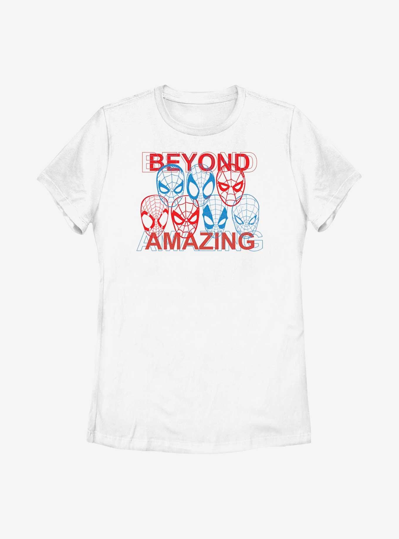 Marvel Spider-Man Beyond Amazing Faces Womens T-Shirt, WHITE, hi-res