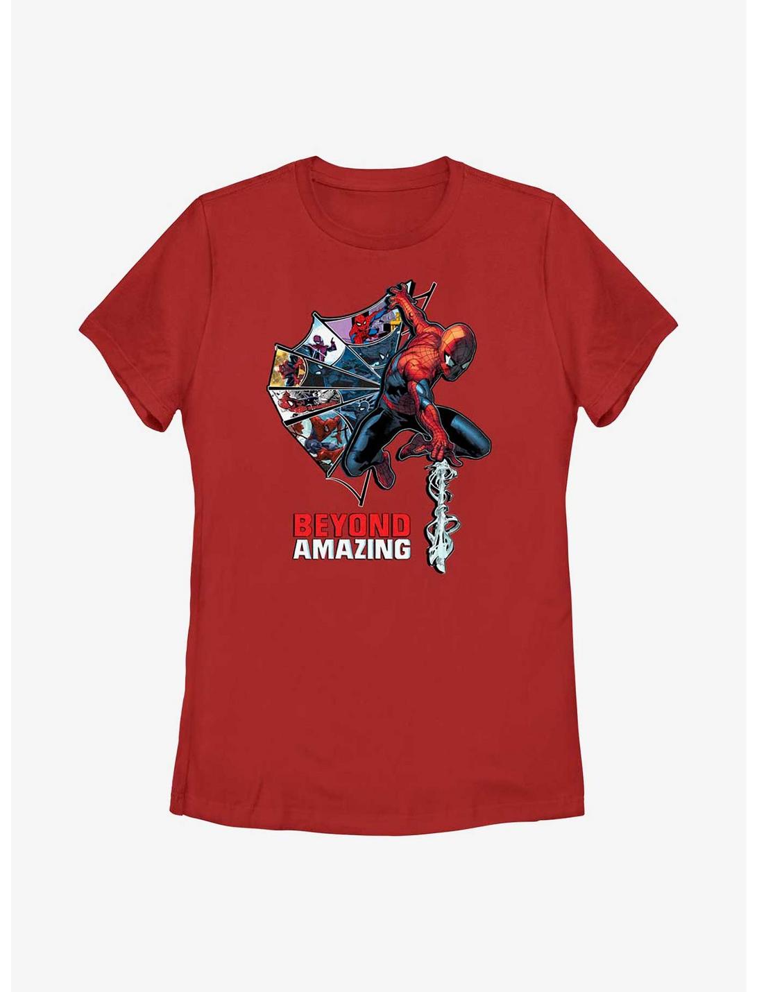 Marvel Spider-Man Beyond Amazingg Web Comic Womens T-Shirt, RED, hi-res