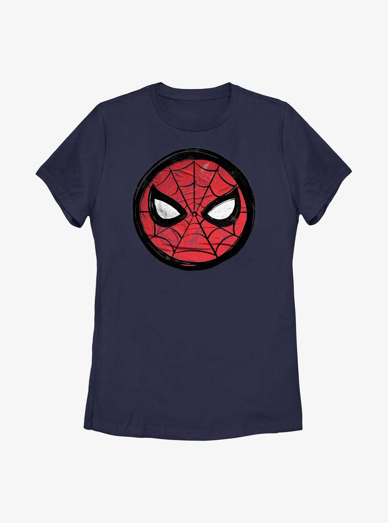 Marvel Spider-Man Sketched Mask Icon Womens T-Shirt, , hi-res