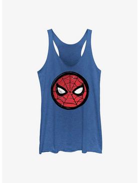 Marvel Spider-Man Sketched Mask Icon Womens Tank Top, , hi-res