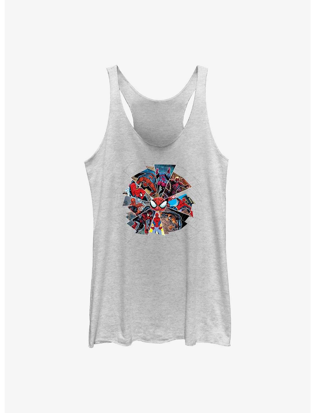 Marvel Spider-Man Web Of Stages Womens Tank Top, WHITE HTR, hi-res