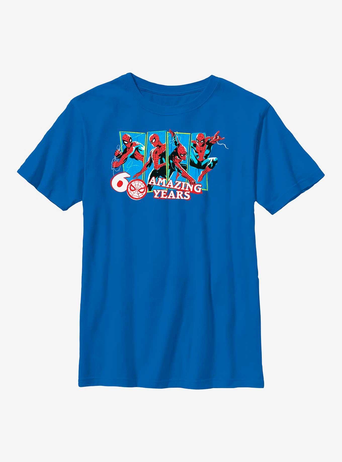 Marvel Spider-Man 60 Amazing Years Youth T-Shirt, ROYAL, hi-res