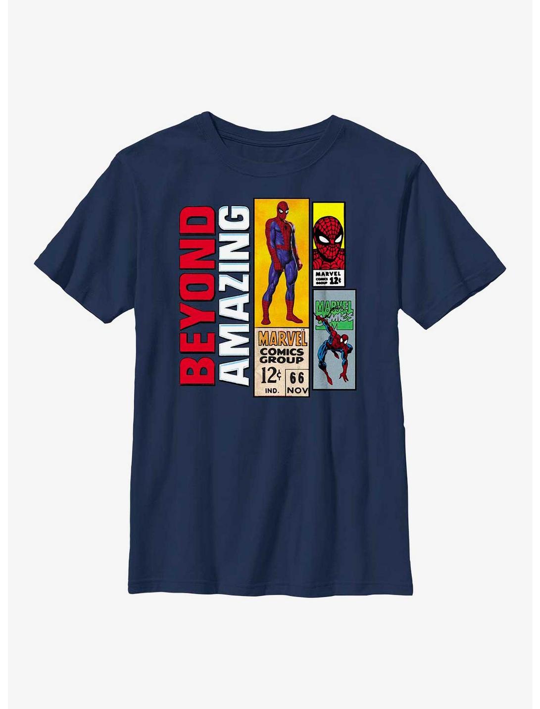 Marvel Spider-Man Beyond Amazing Comic Youth T-Shirt, NAVY, hi-res