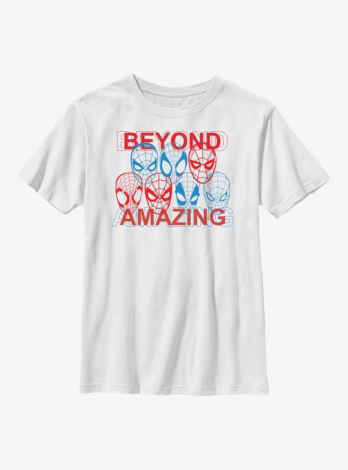 Marvel Spider-Man Beyond Amazing Faces Youth T-Shirt, WHITE, hi-res