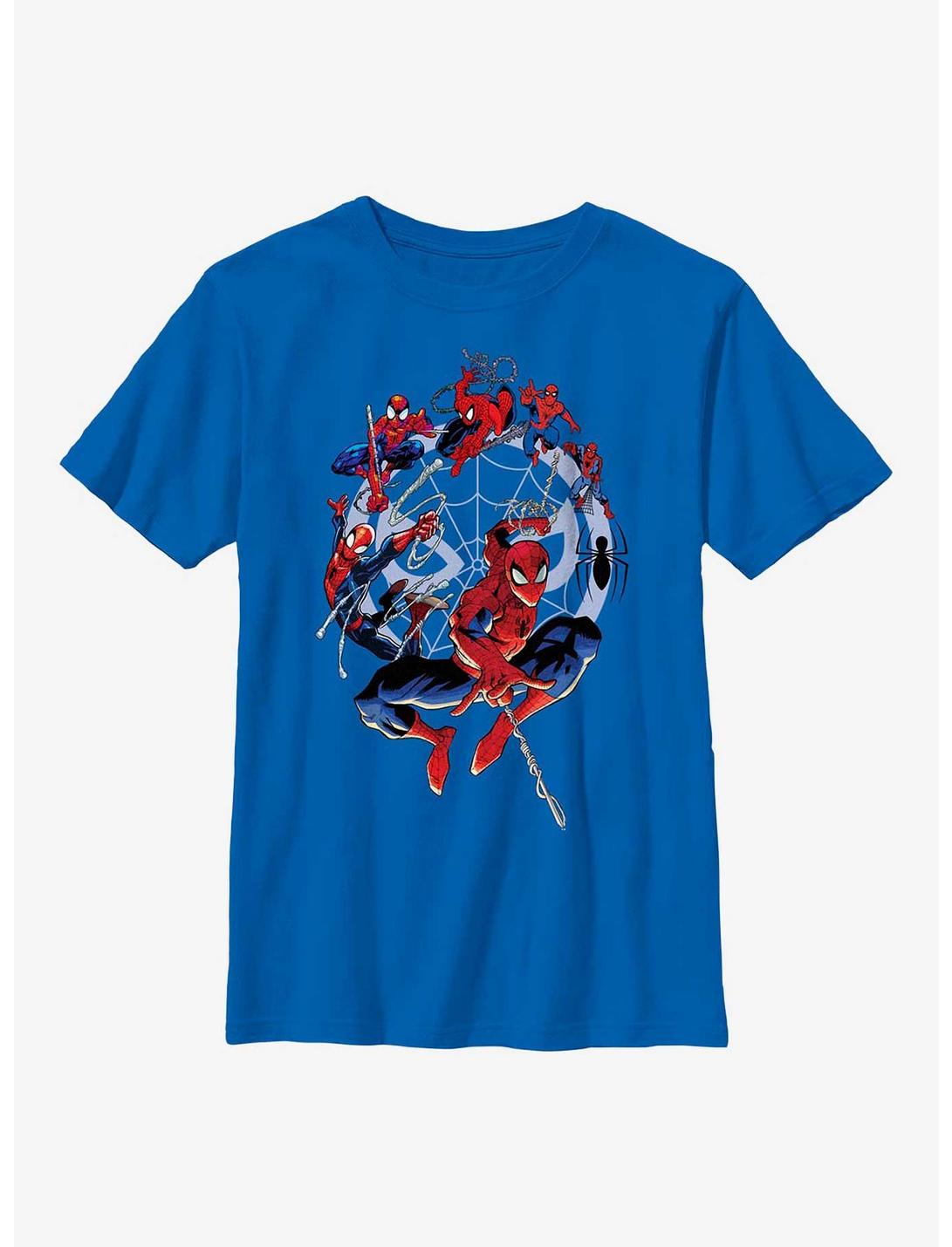 Marvel Spider-Man Circle Evolution Youth T-Shirt, ROYAL, hi-res