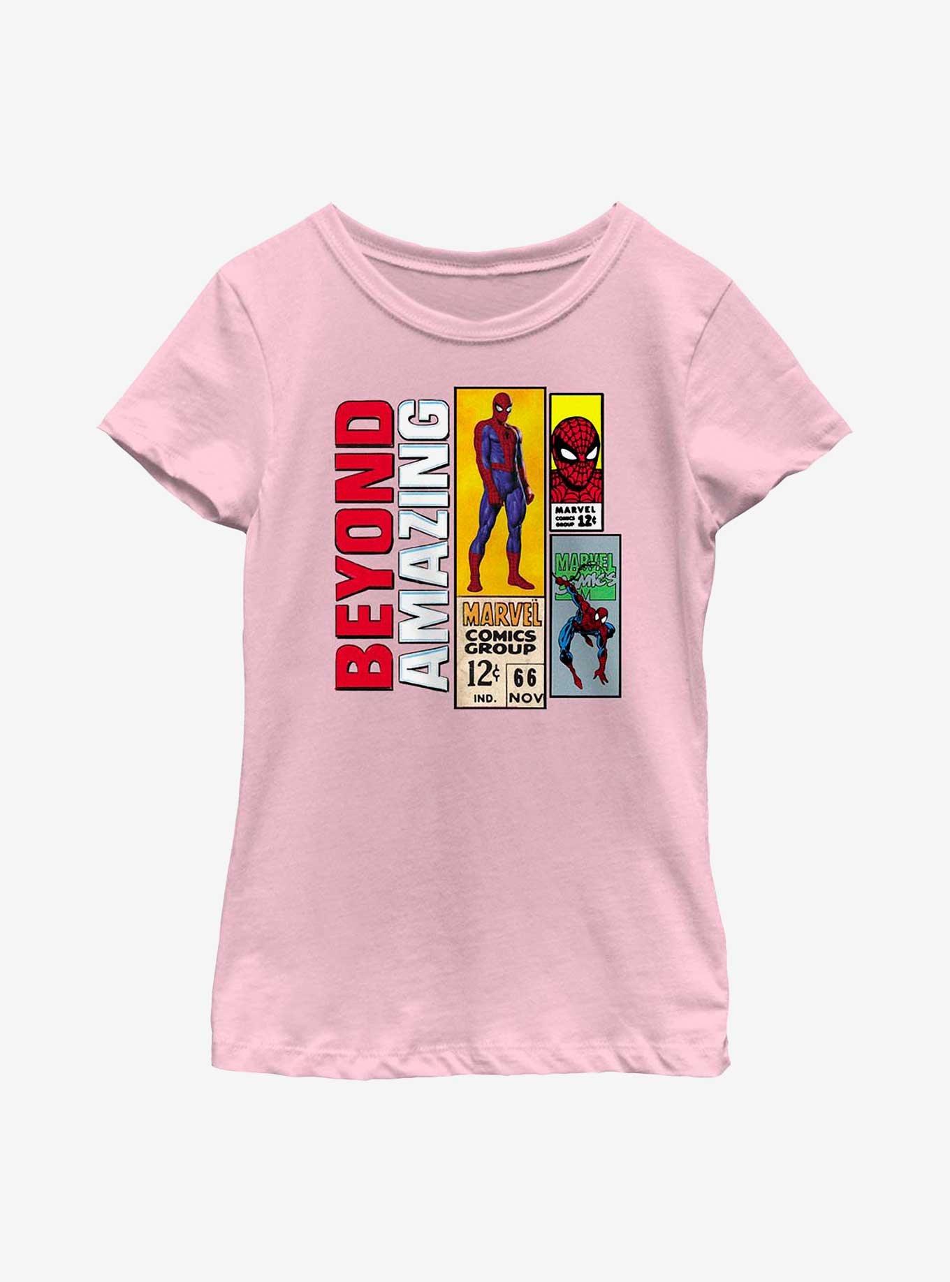 Marvel Spider-Man Beyond Amazing Comic Youth Girls T-Shirt, PINK, hi-res