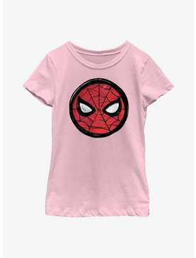 Marvel Spider-Man Sketched Mask Icon Youth Girls T-Shirt, , hi-res