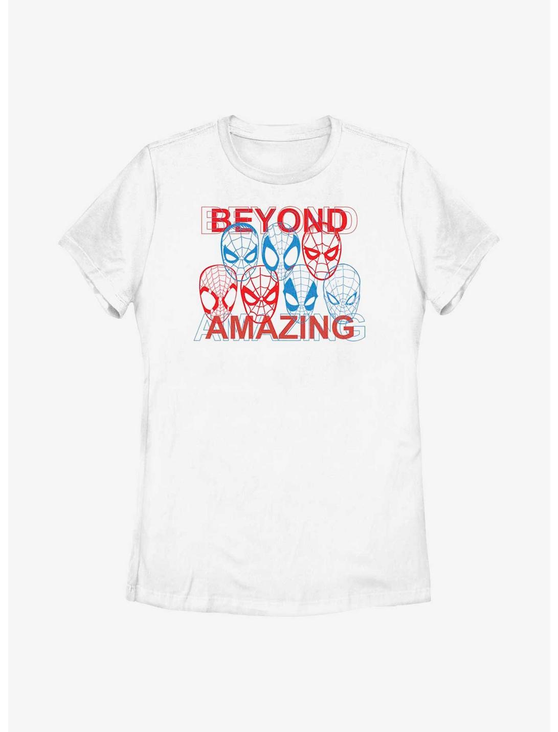 Marvel Spider-Man Beyond Amazing Faces Womens T-Shirt, WHITE, hi-res