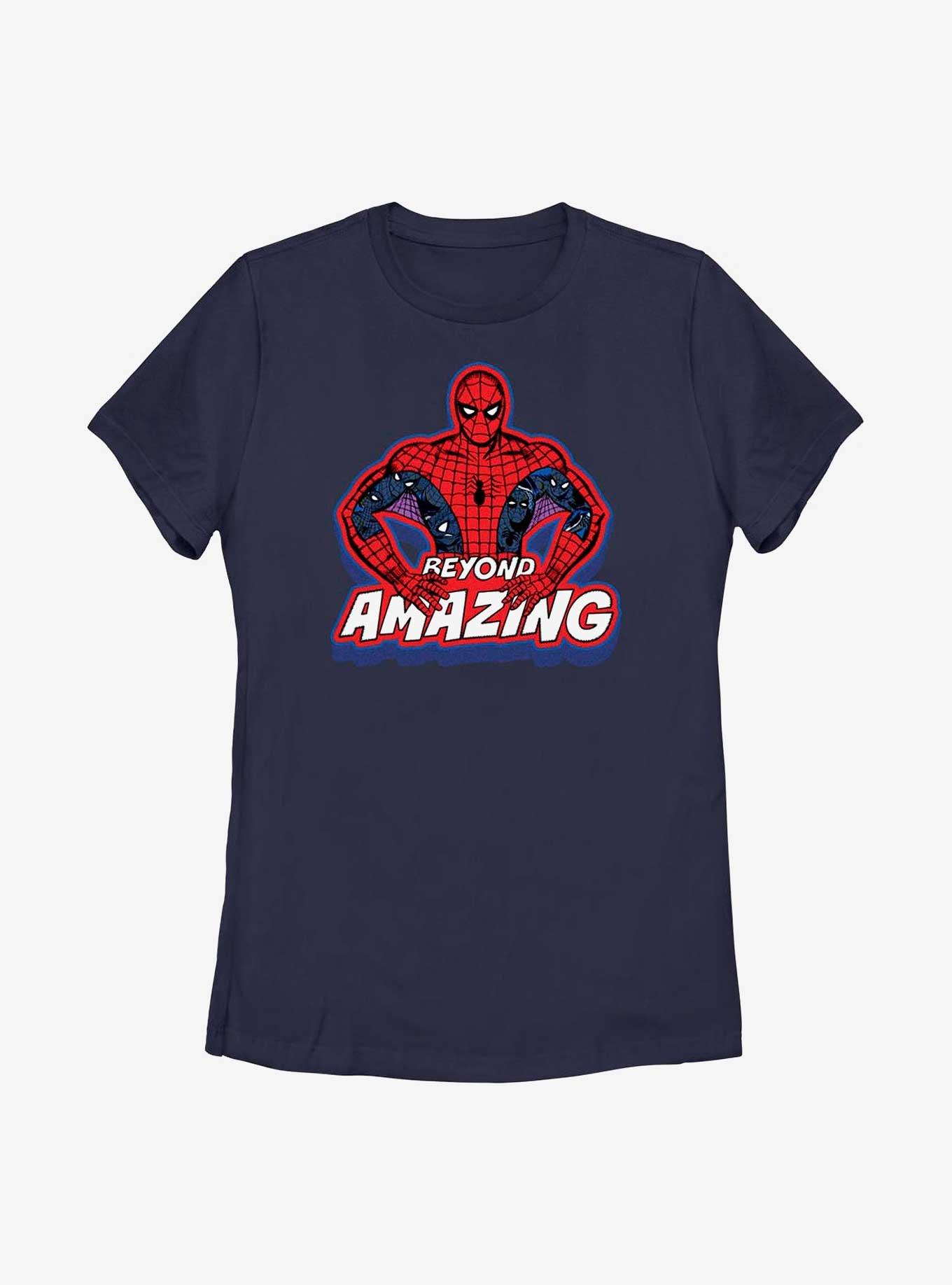 Marvel Spider-Man Beyond Amazing Pose Womens T-Shirt, NAVY, hi-res