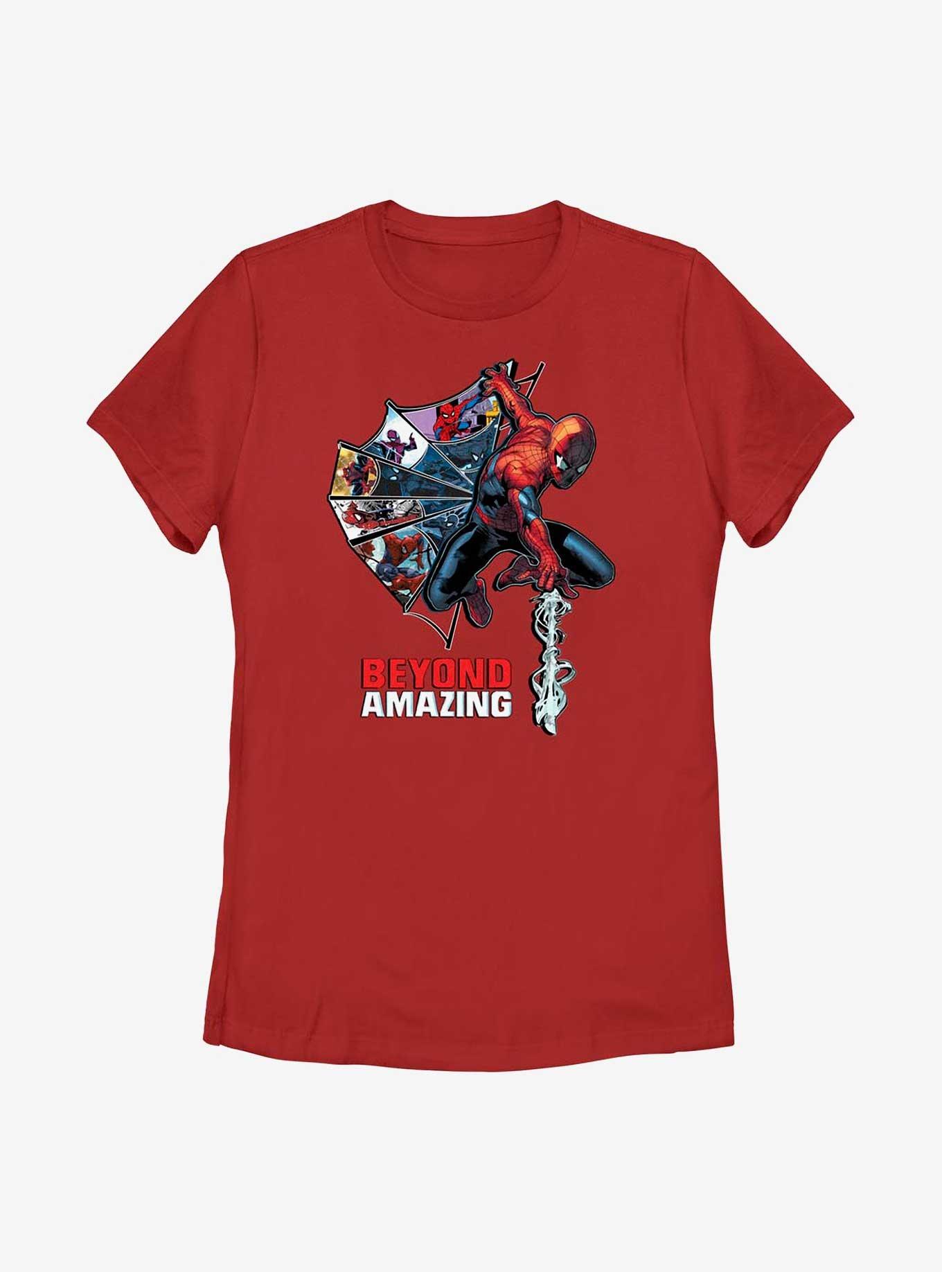 Marvel Spider-Man Beyond Amazingg Web Comic Womens T-Shirt, RED, hi-res