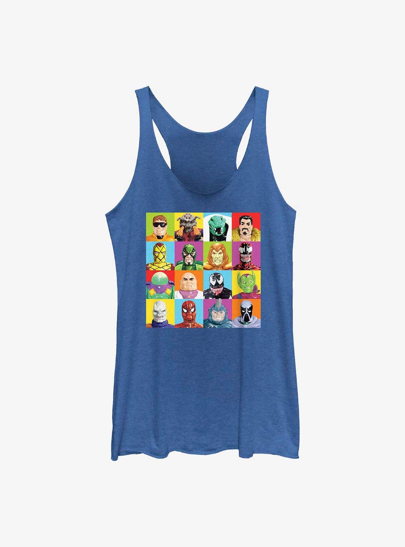 Marvel Spider-Man Action Figures Grid Womens Tank Top, ROY HTR, hi-res