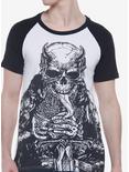 Skull Demon Raglan T-Shirt, BLACK, hi-res