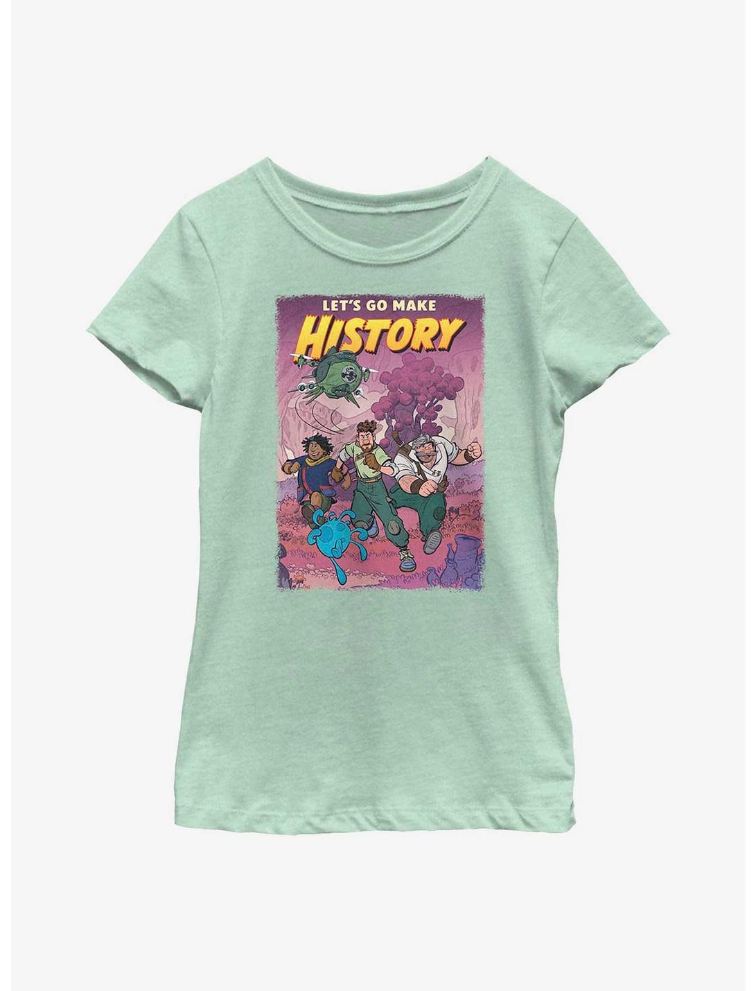Disney Strange World Let?s Go Make History Youth Girls T-Shirt, MINT, hi-res