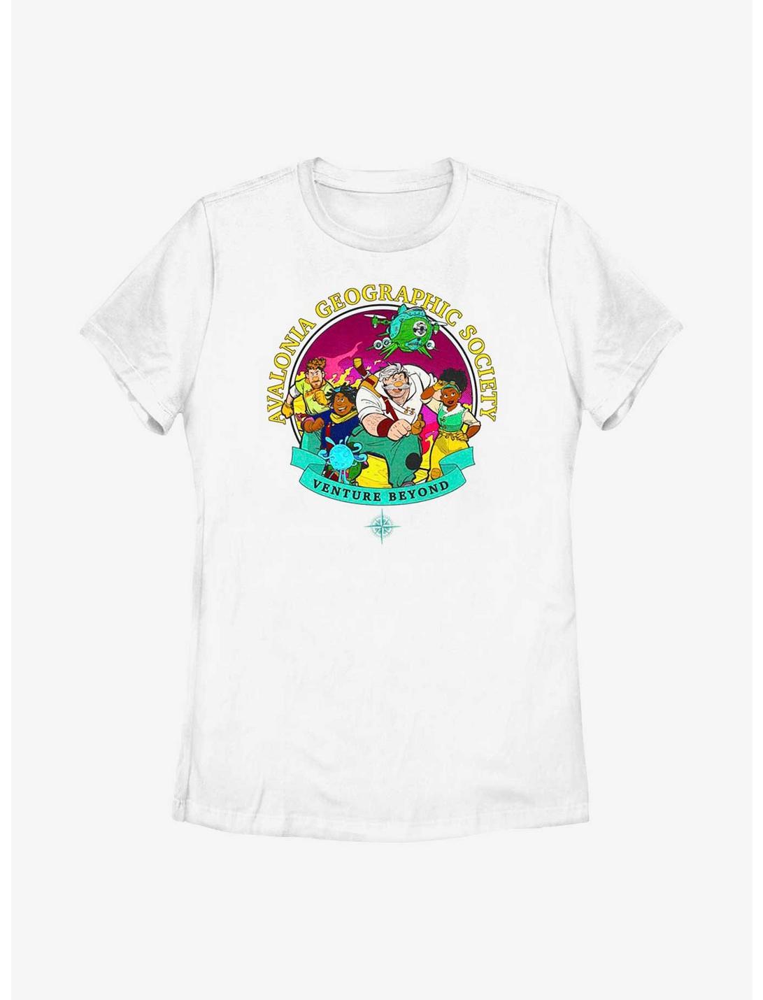 Disney Strange World Avalonia Geographic Society Group Womens T-Shirt, WHITE, hi-res