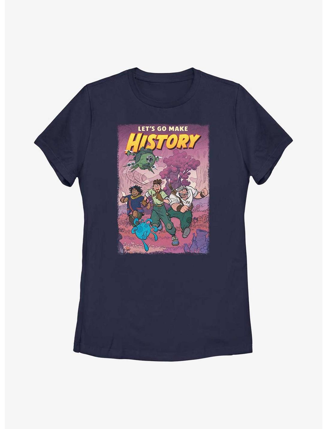 Disney Strange World Let?s Go Make History Womens T-Shirt, NAVY, hi-res