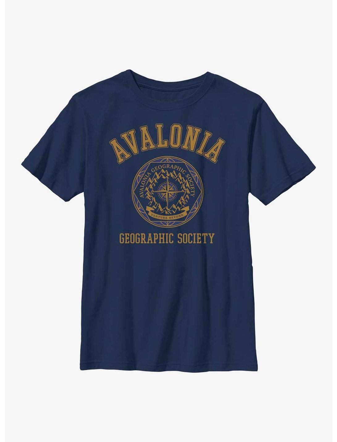 Disney Strange World Avalonia Geographic Society Youth T-Shirt, NAVY, hi-res