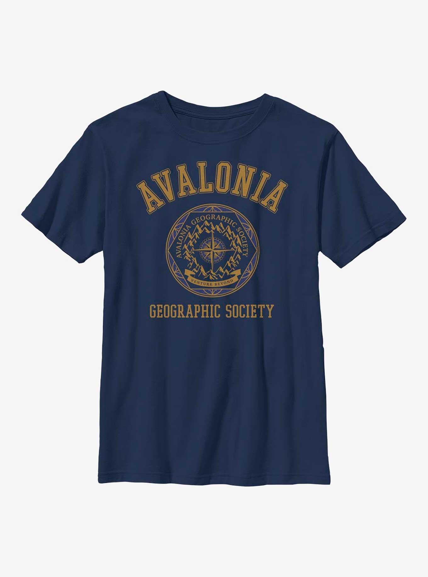 Disney Strange World Avalonia Geographic Society Youth T-Shirt, NAVY, hi-res