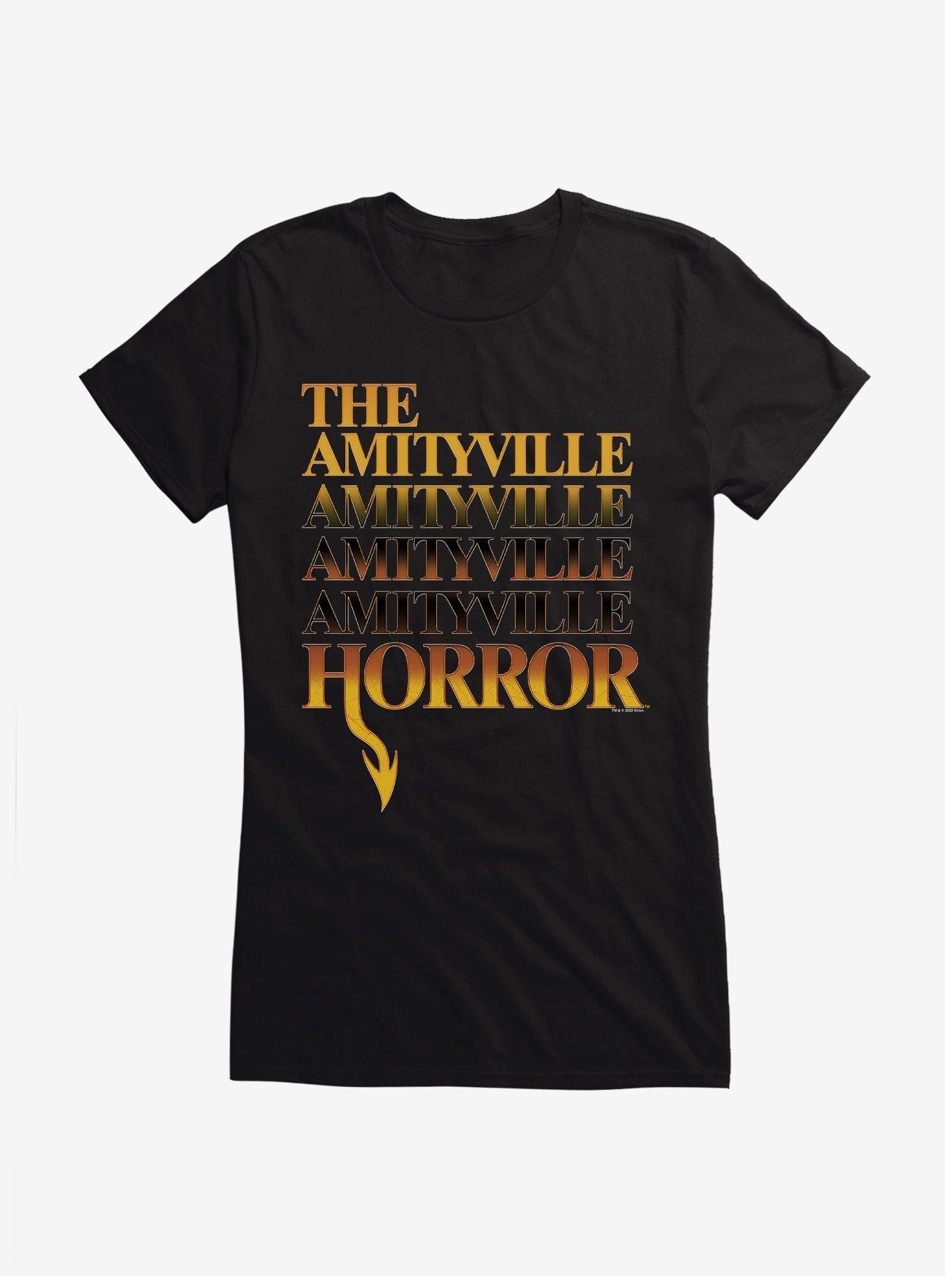 The Amityville Horror Logo Girls T-Shirt, BLACK, hi-res