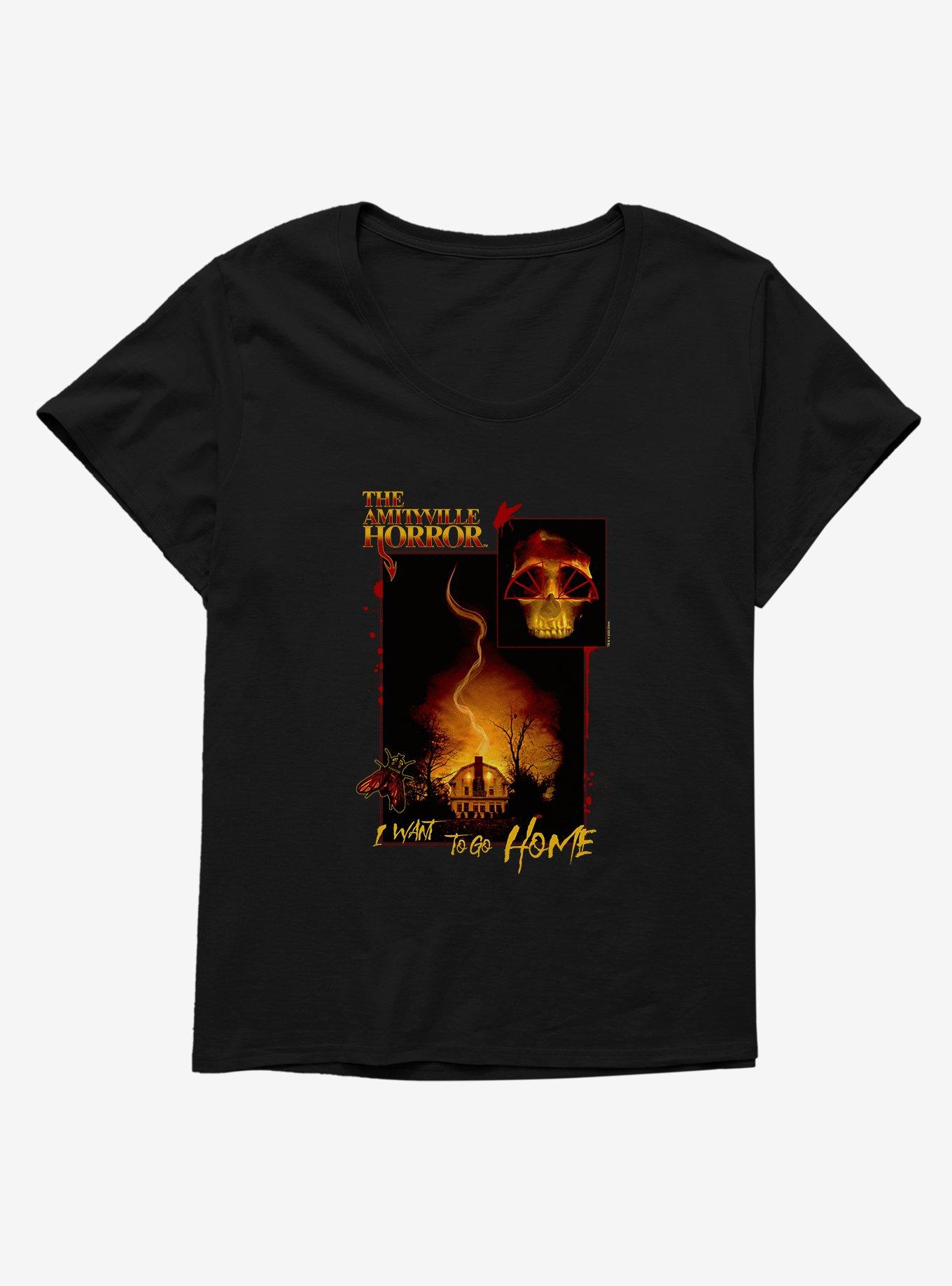 The Amityville Horror I Want To Go Home Girls T-Shirt Plus Size, BLACK, hi-res