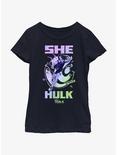 Marvel She-Hulk Hero Gradient Youth Girls T-Shirt, NAVY, hi-res