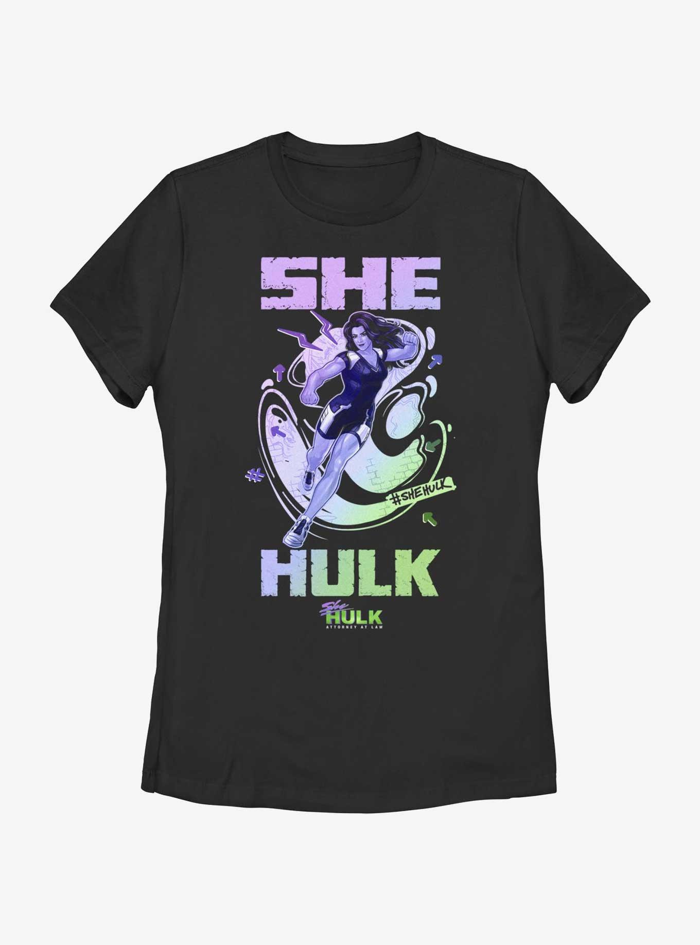 Marvel She-Hulk Hero Gradient Womens T-Shirt, BLACK, hi-res