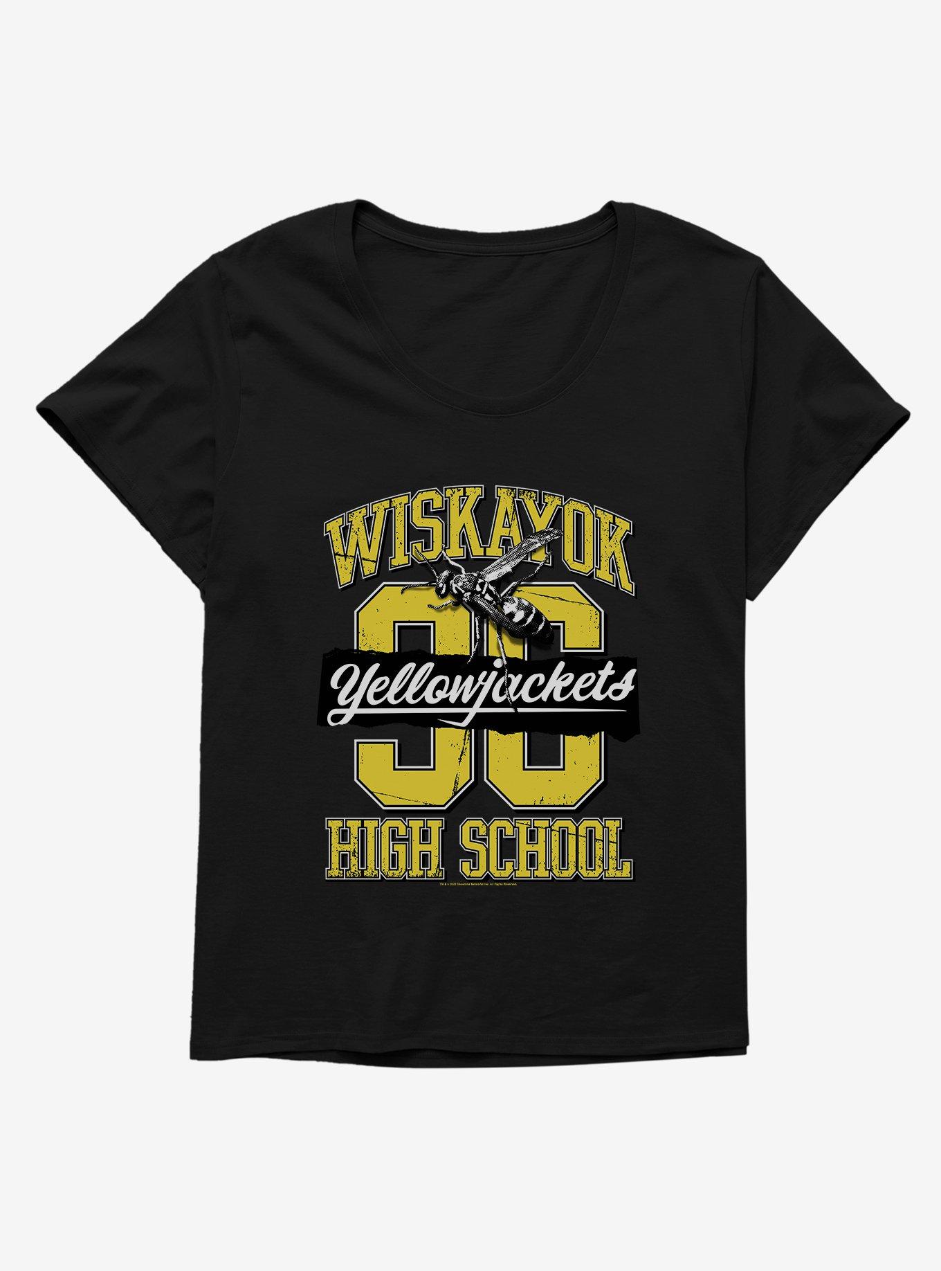 Yellowjackets Varsity Wiskayok High School Womens T-Shirt Plus Size, BLACK, hi-res