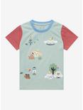 Sanrio Cinnamoroll Camping Characters Allover Print Toddler T-Shirt - BoxLunch Exclusive, SAGE, hi-res