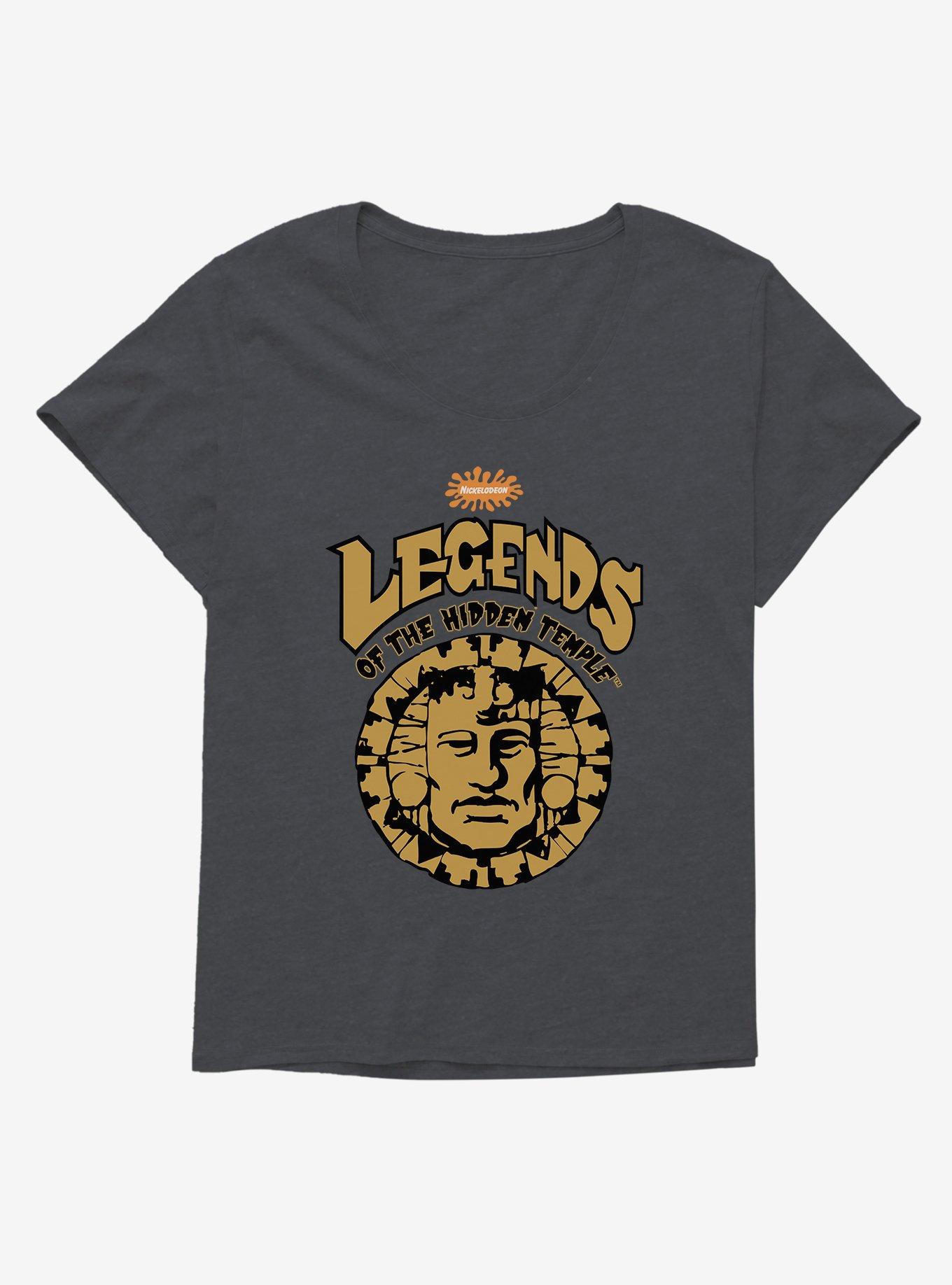 Legends Of The Hidden Temple Logo Girls T-Shirt Plus Size, CHARCOAL HEATHER, hi-res