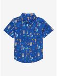 Disney Pixar Toy Story Forky Recycling Allover Print Toddler Button-Up - BoxLunch Exclusive, ROYAL BLUE, hi-res