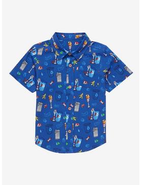 Disney Pixar Toy Story Forky Recycling Allover Print Toddler Button-Up - BoxLunch Exclusive, , hi-res