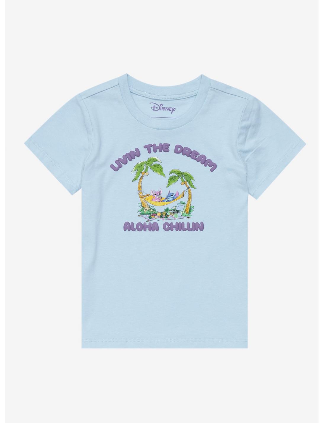 Disney Lilo & Stitch: The Series Aloha Chillin Toddler T-Shirt - BoxLunch Exclusive, LIGHT BLUE, hi-res