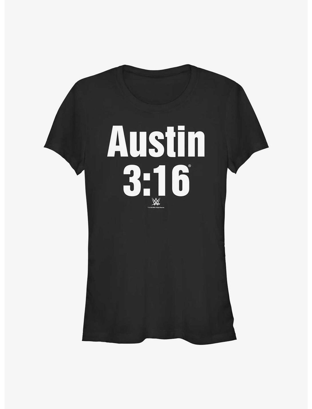 WWE Stone Cold Steve Austin 3:16 Classic Logo Girls T-Shirt, BLACK, hi-res