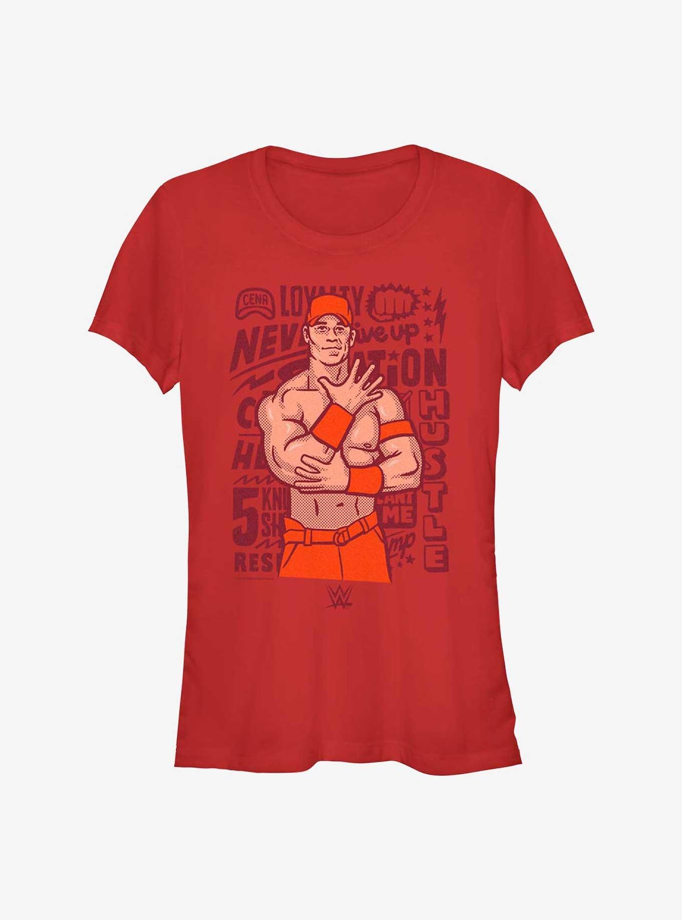 WWE John Cena Motto Girls T-Shirt, RED, hi-res