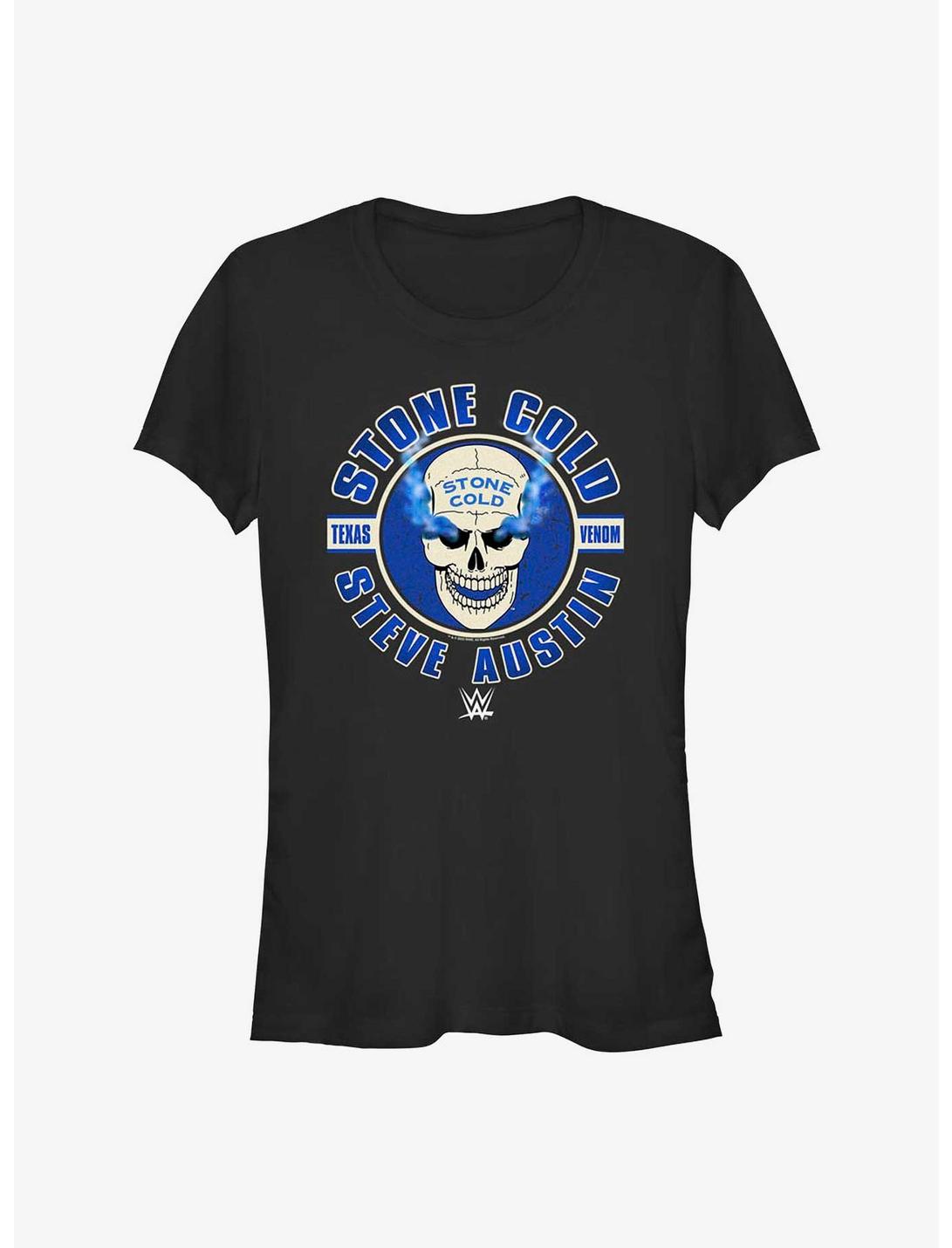 WWE Stone Cold Steve Austin Circle Logo Girls T-Shirt, BLACK, hi-res
