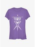 WWE The Undertaker Emblem Logo Girls T-Shirt, PURPLE, hi-res