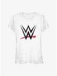WWE Distressed Logo Girls T-Shirt, WHITE, hi-res