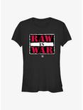 WWE Raw Is War Logo Girls T-Shirt, BLACK, hi-res