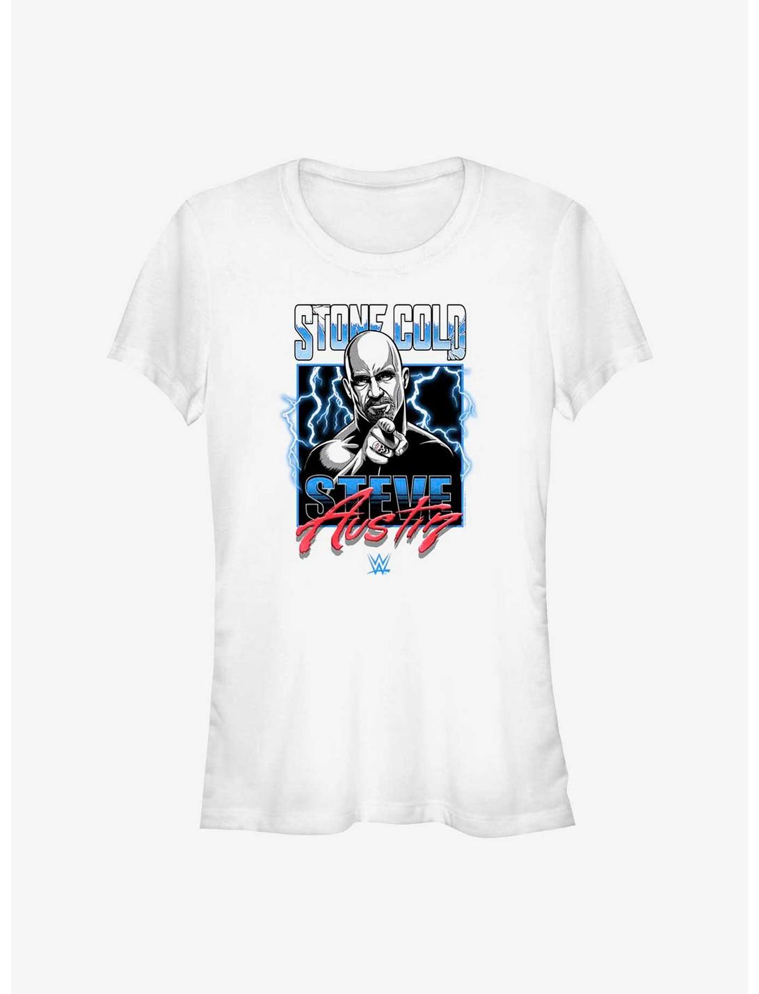 WWE Stone Cold Steve Austin Lightning Girls T-Shirt, WHITE, hi-res