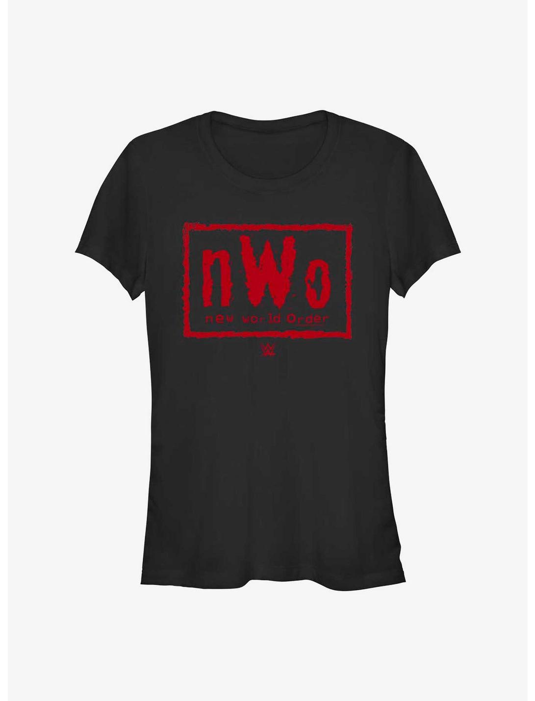 WWE nWo New World Order Logo Girls T-Shirt, BLACK, hi-res