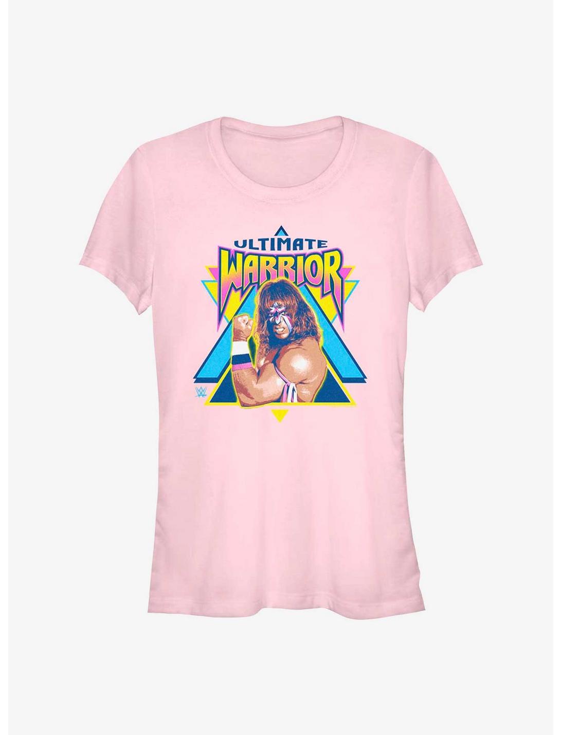 WWE Ultimate Warrior Logo Girls T-Shirt, LIGHT PINK, hi-res