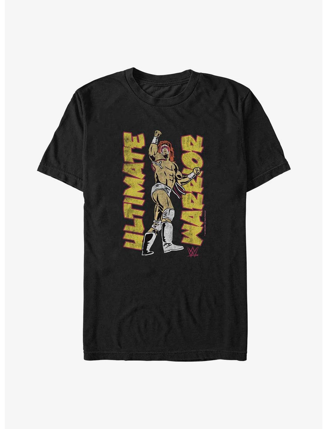 WWE Ultimate Warrior Retro Portrait T-Shirt, BLACK, hi-res