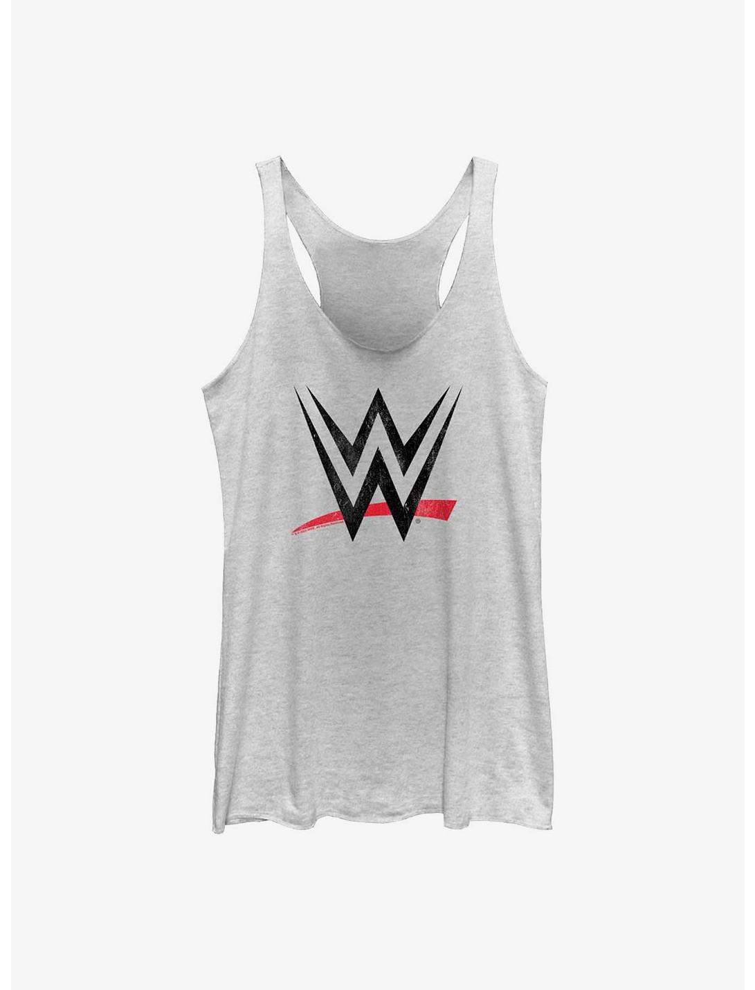 WWE Distressed Logo Girls Tank, WHITE HTR, hi-res