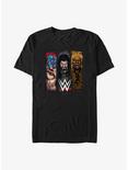 WWE Rey Mysterio, Roman Reigns & Bobby Lashley T-Shirt, BLACK, hi-res