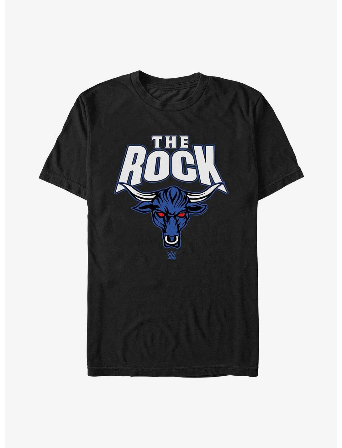WWE The Rock Logo T-Shirt, BLACK, hi-res