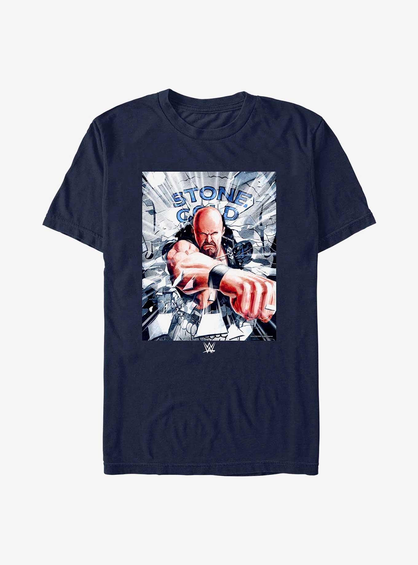 WWE Stone Cold Steve Austin Poster T-Shirt, NAVY, hi-res