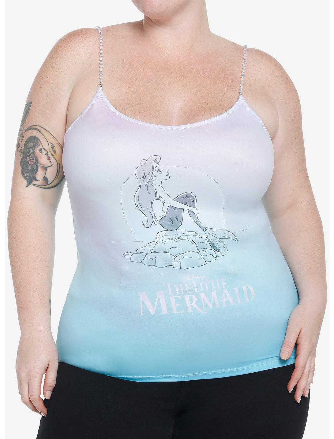 Her Universe Disney The Little Mermaid Ombre Pearl Strap Girls Cami Plus Size, MULTI, hi-res
