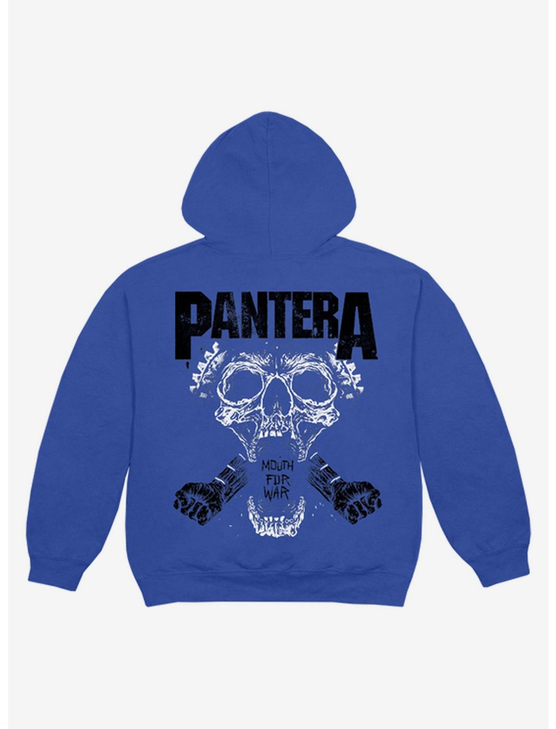 Pantera Mouth For War Skull Hoodie, BLUE, hi-res