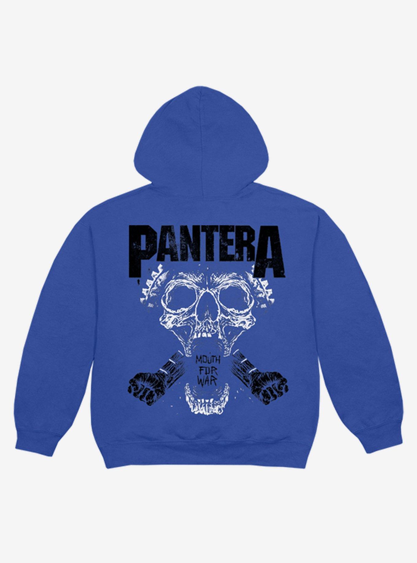 Pantera Mouth For War Skull Hoodie, BLUE, hi-res