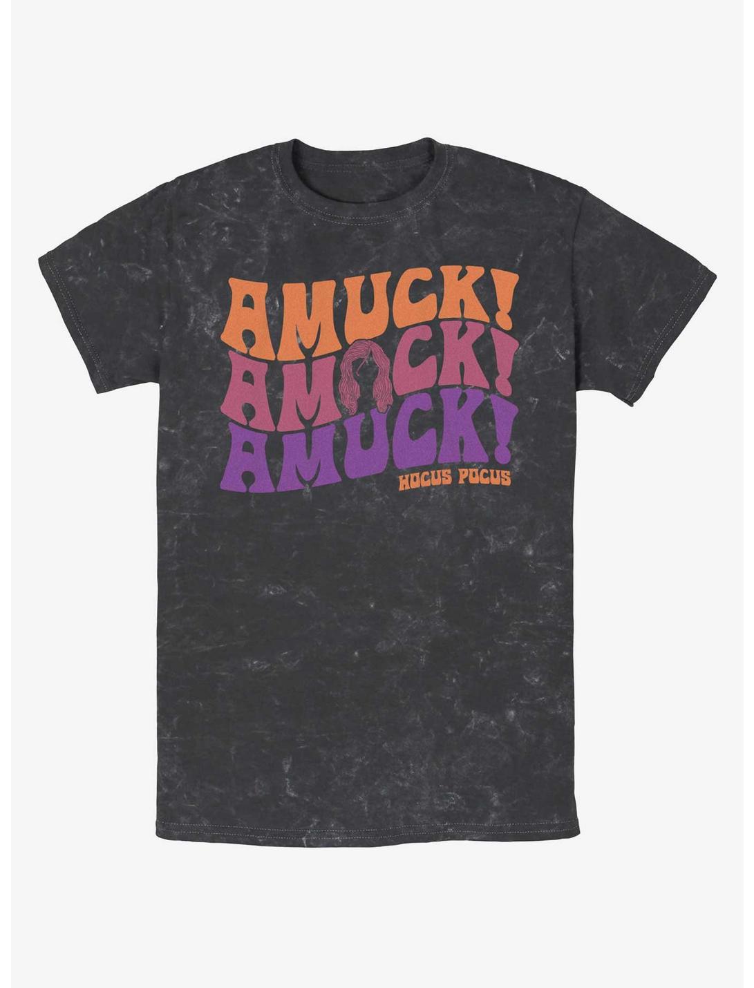 Disney Hocus Pocus Amuck, Amuck, Amuck! Mineral Wash T-Shirt, BLACK, hi-res