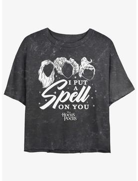 Disney Hocus Pocus Sanderson Sisters I Put A Spell On You Mineral Wash Womens Crop T-Shirt, , hi-res